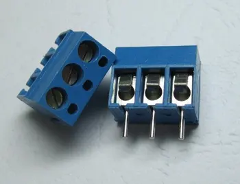 

Free shipping 50PCS 250V 16A 3pin/way 5.08mm Screw Terminal Block Connector Blue