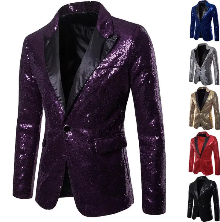 Мужские костюмы, блейзер с золотыми пайетками, masculino slim fit casaco jaqueta masculina, для певицы для сцены, пальто, мужская куртка, одежда, красная мода