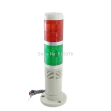 DC12V Красный Зеленый сигнал промышленные светящаяся башня Предупреждение Stack Light с звуковой аппарат
