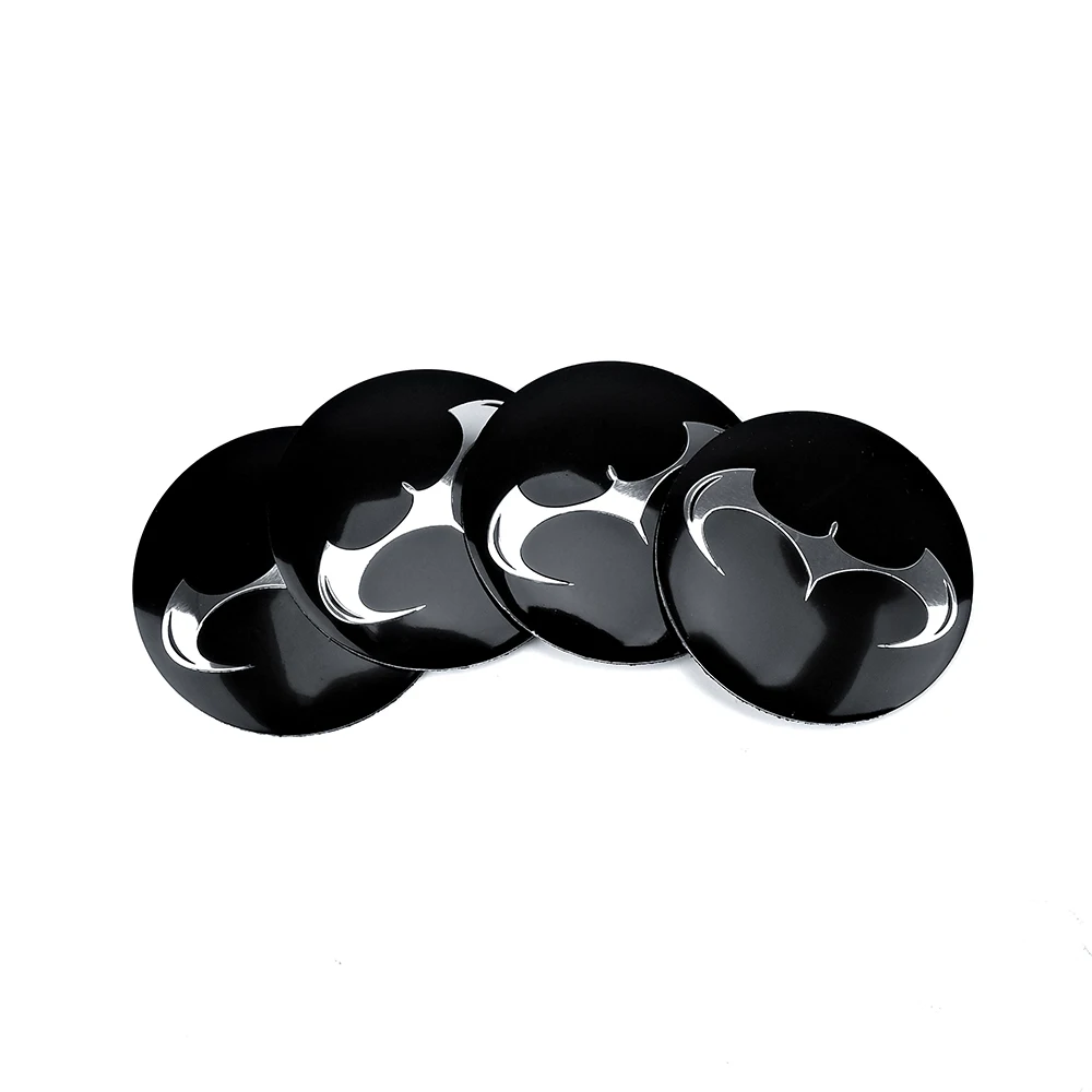 

4pcs 56mm Hubcaps for Batman Logo Car Wheel Center Cap for Alfa Romeo Kia Ford Chevrolet Hyundai Mazda Auto Product Car Sticker
