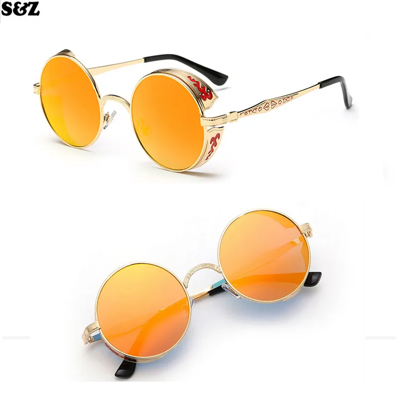 

Retro Round Prince Edward Mirror Carved Reflective Sunglasses Famous Glasses Brand Design Men Women Superior Quality Sunglasses