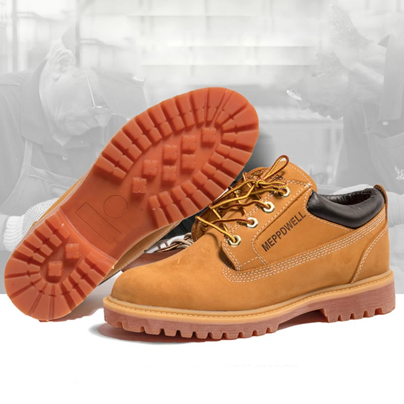 

Handmade Breathable Men's work round toe Shoes Top Quality Dress Shoes Men Flats Fashion Genuine Leather Casual boots Men