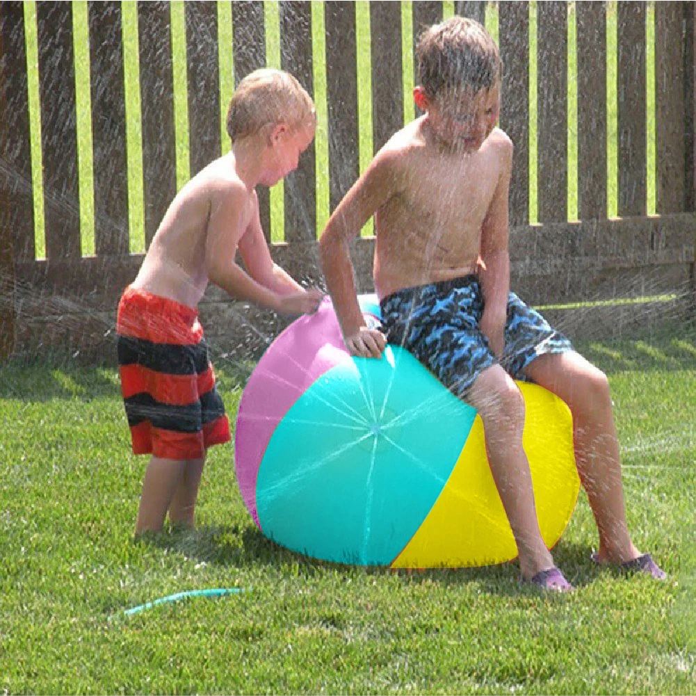 Горячий летний открытый шар надувной ПВХ водный спрей пляжный шар для наружного газона летняя игра детская игрушка мяч водный струйный шар