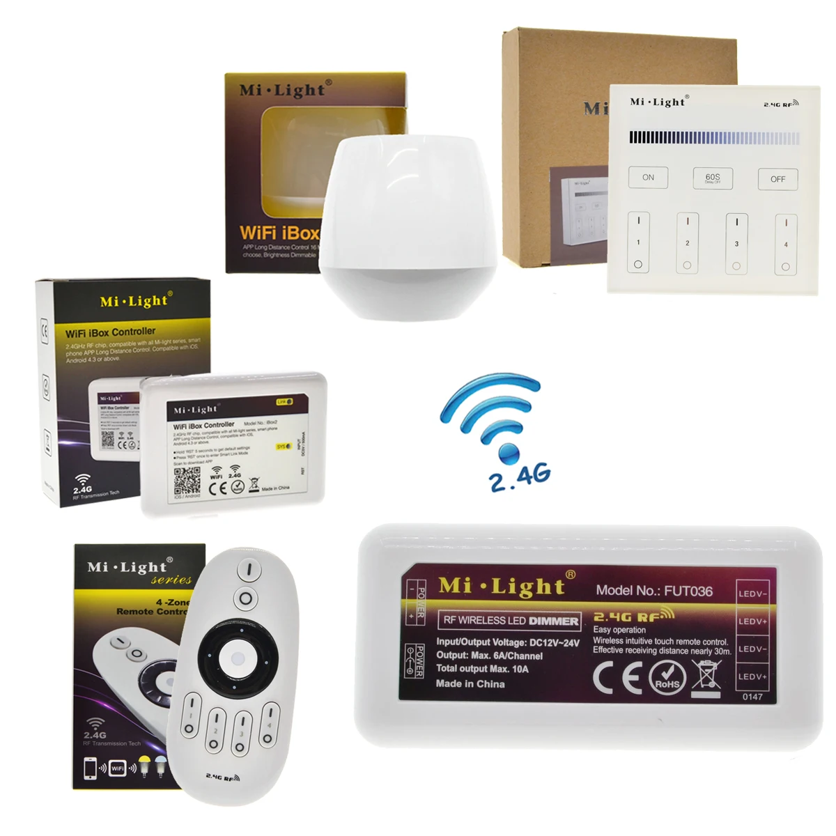 

Mi Light Remote Control Dimmer DC12-24V Brightness adjustment for LED Strip