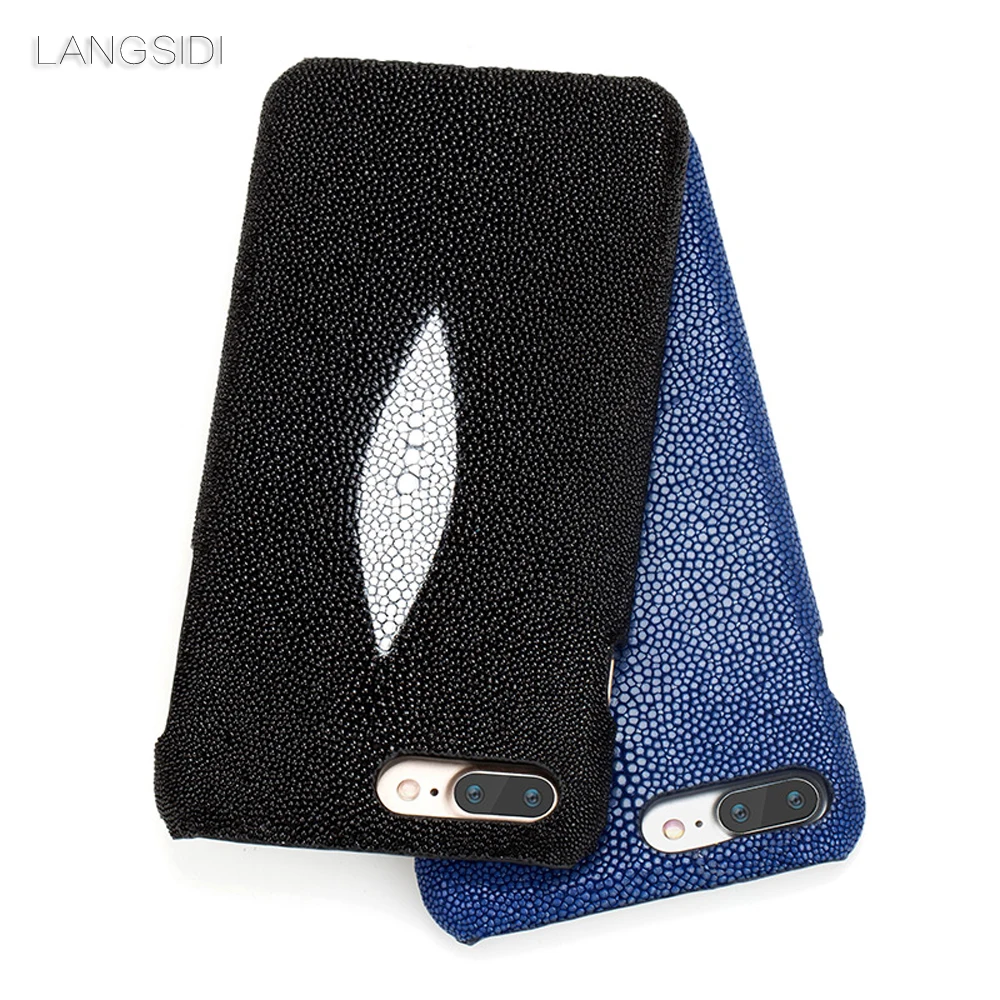 

LANGSIDI custom made for iphone case Pearl fish cover leather phone case for iphone 7 case Handmade custom phone case