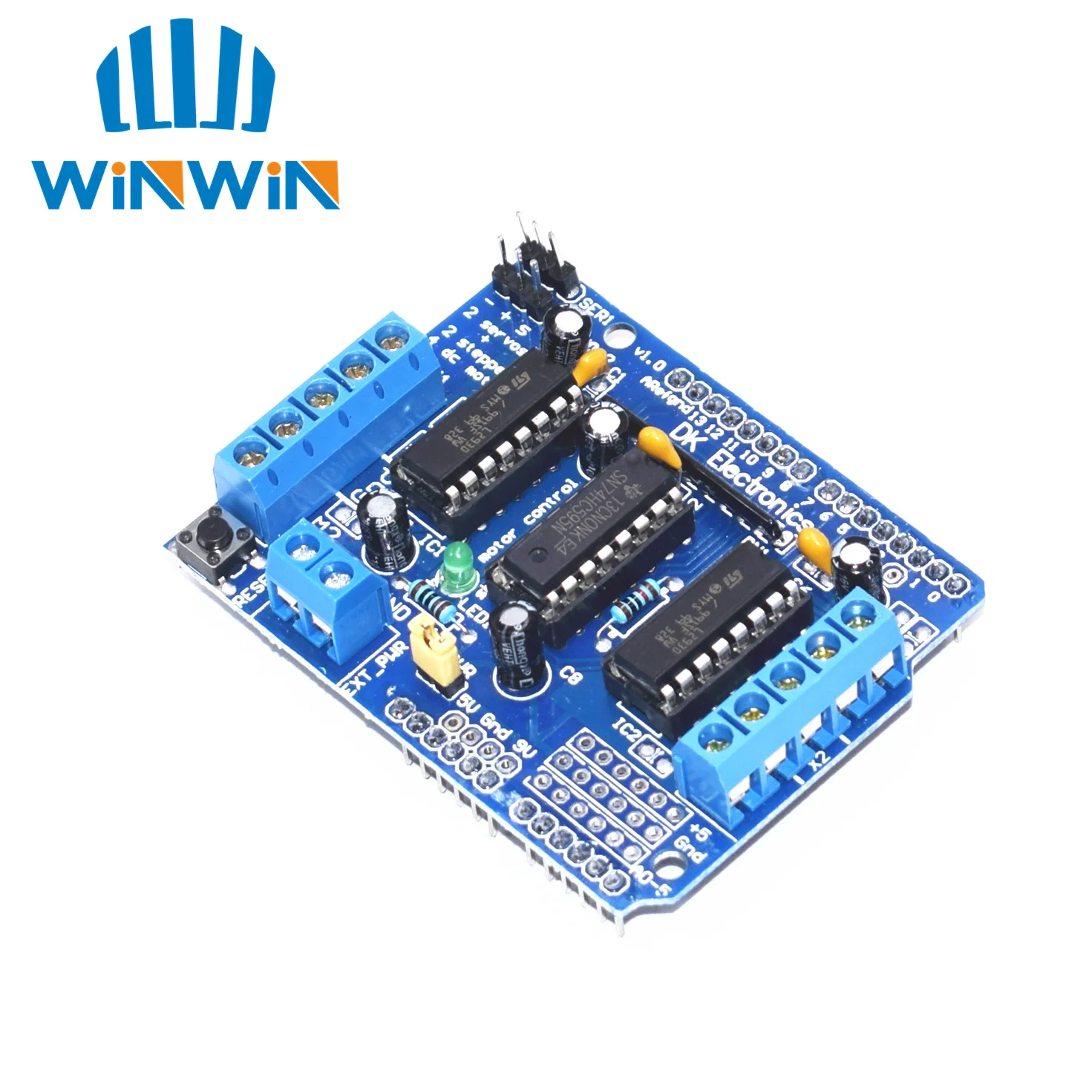 

Free shipping 10pcs L293D module Motor-driven expansion board L293D motor control shield
