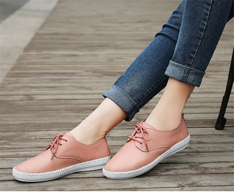 TKN 2019 женская обувь из натуральной кожи для скейтбординга для отдыха женские кроссовки на шнуровке дышащая легкая обувь на плоской подошве