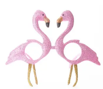 

2017 New sparkling pink flamingo style Funny glasses creative cartoon party party