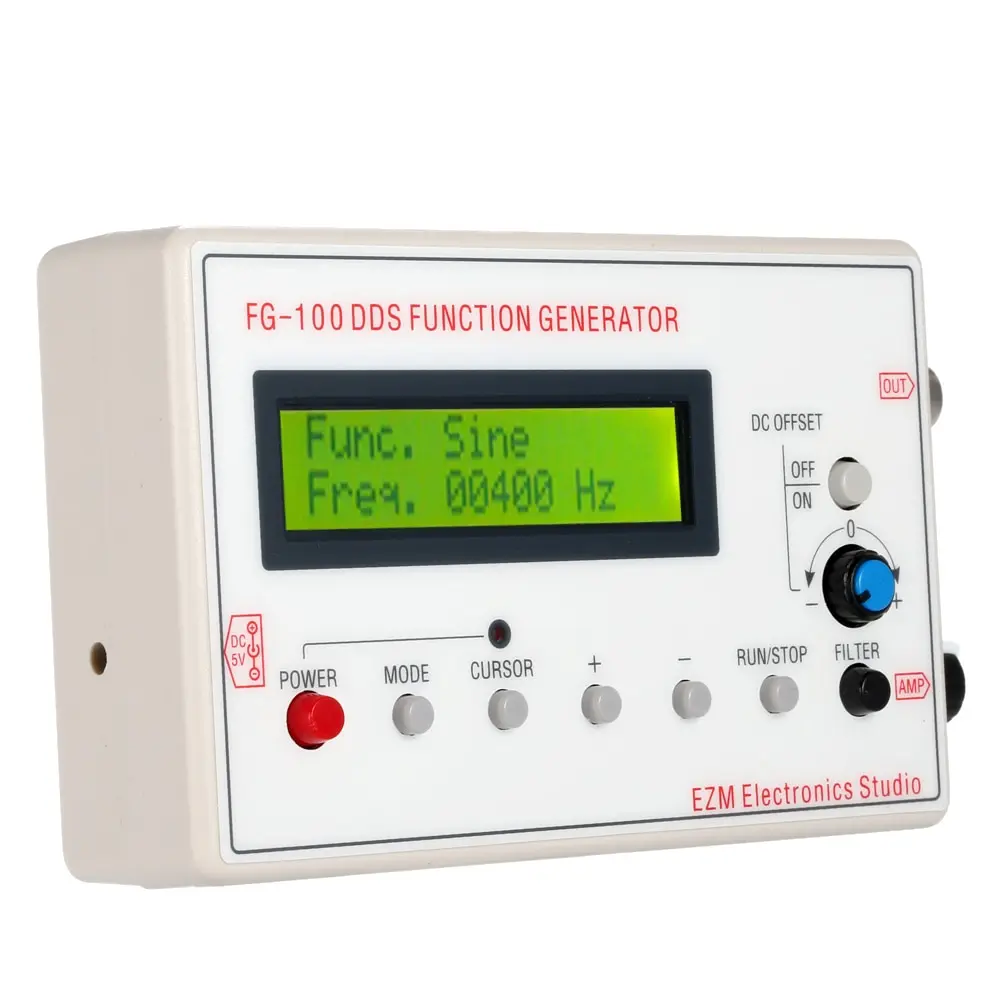 

1HZ-500KHZ DDS Functional Signal Generator Precision Frequency Meter Generator Sine + Square + Triangle + Sawtooth Waveform