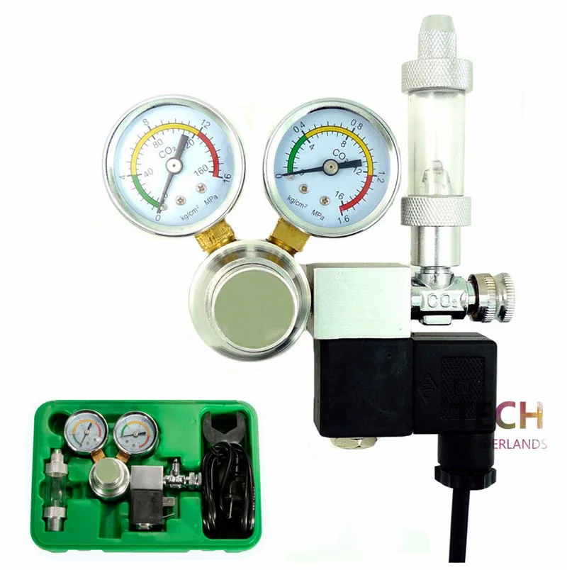 Новое поступление высокое качество Co2 оборудования регулятор Магнитная электромагнитный два датчика счетчик пузырьков аквариуме