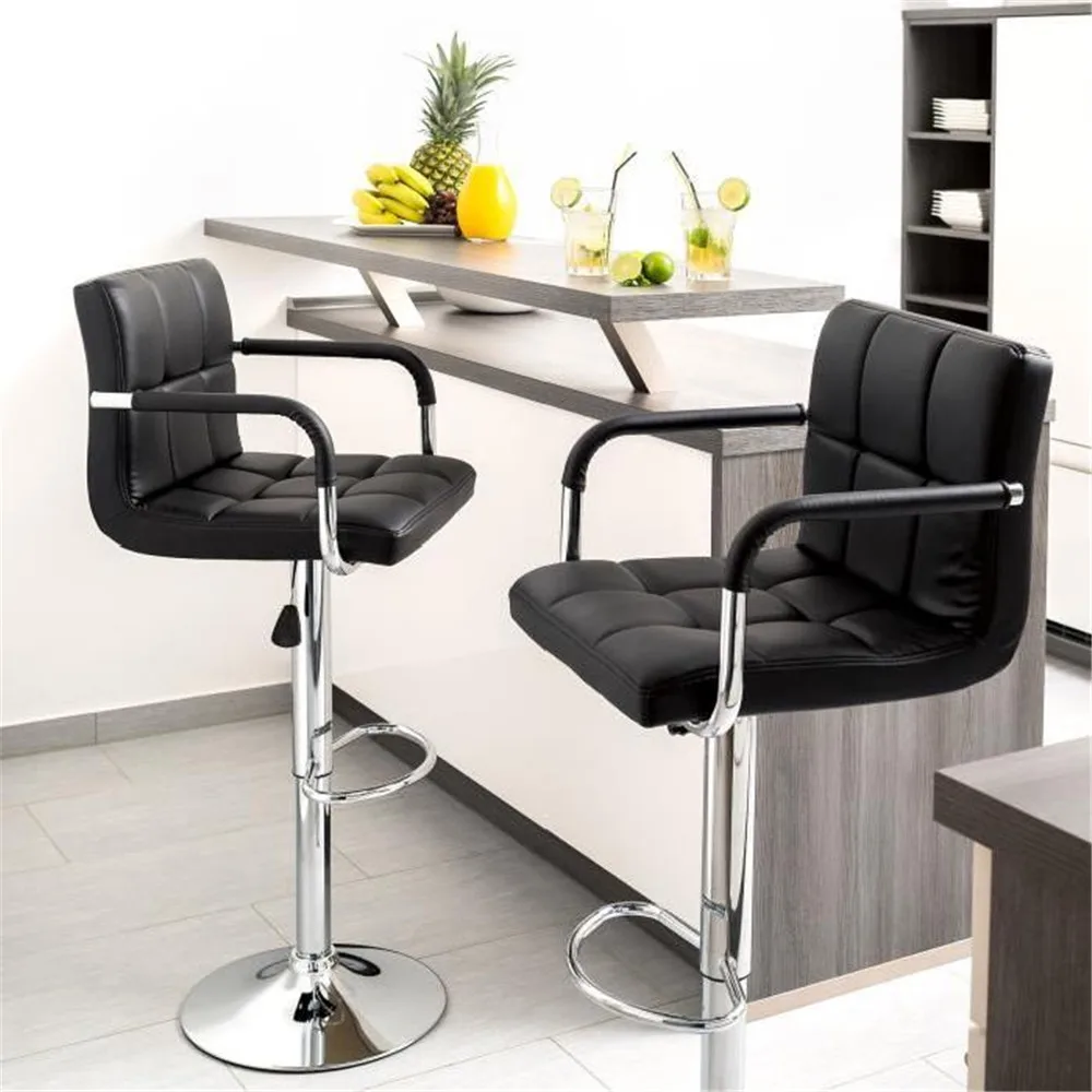2pcs Stylish Bar Chair Modern European & Americal Bar Stool Swivel Lifting High Stool tabouret de b