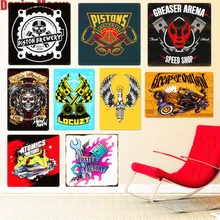 Поршневой король ретро-плакат металлические жестяные вывески домашний бар паб вечерние гаражные скоростной магазин декоративные тарелки Greaser Арена наклейки на стену N235