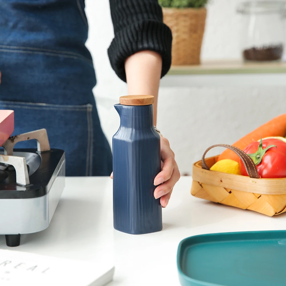 Freelove 9 унций керамическое масло и уксус Cruet Диспенсер оливкового масла бутылка