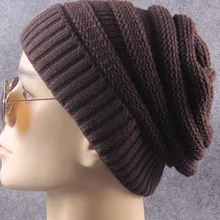 1 шт. Мужские Женские зимние тёплые вязаные шапки Toboggan Beanie Brim уличная шапка 56-58 см TH36