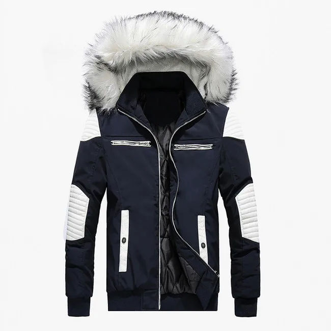 Новинка, мужские зимние куртки и пальто, мужское Теплое повседневное зимнее пальто, модная уличная Мужская куртка, парка Hombre ABZ500 - Цвет: blue