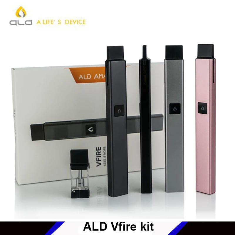 

Original ALD Vfire kit vape pen Electronic Cigarette kit echargeable device with ceramic Heating Coil atomizer vaporizer
