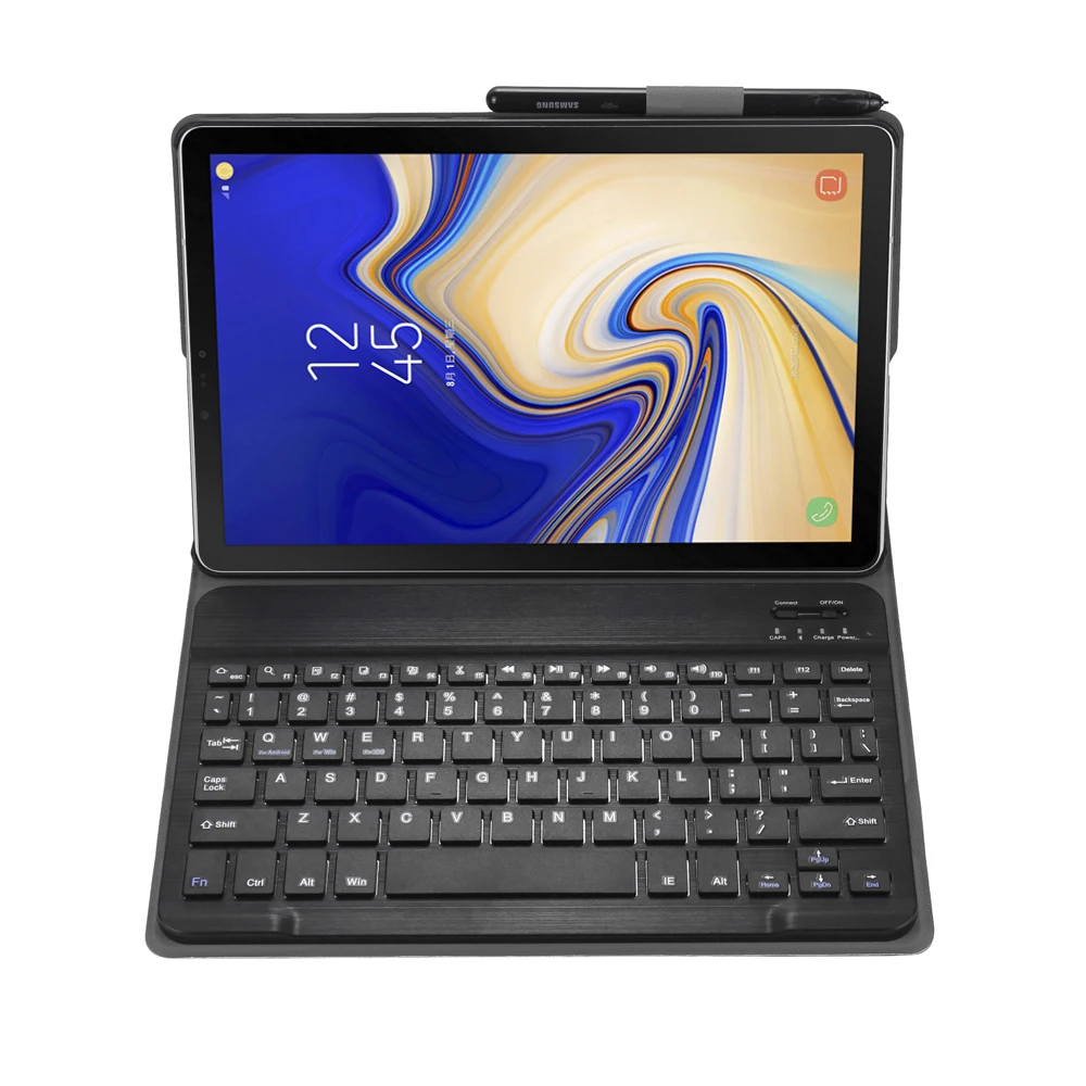 Чехол для samsung Galaxy Tab S4 10,5 дюймов SM T830 T835 Съемная Bluetooth клавиатура с Wi-Fi кожаный чехол+ держатель для ручки