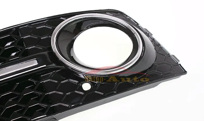 Замена RS4 Sline черный глянец передний бампер противотуманная фара светильник крышка решетка для Audi A4 B8 Avant 2008-2012