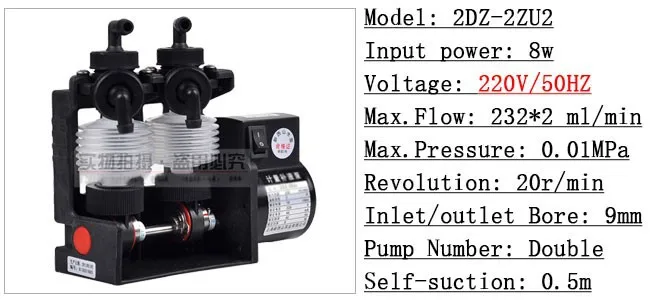 Химический ниже водяной насос 2DZ-2ZU2 220V количественный пополнить добавки отсутствие утечки с возвратно-поступательным движением Автоматическая Промывка CE pass