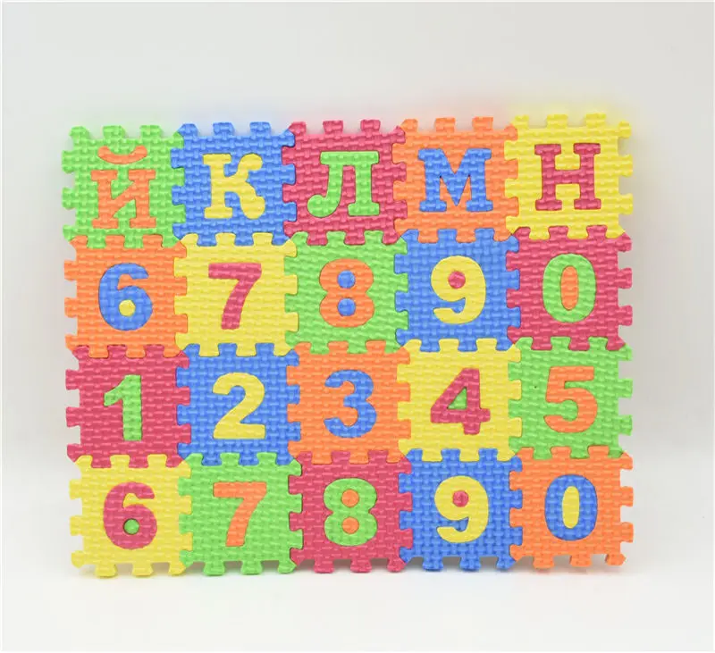 60 шт. мини EVA пены русский алфавит, буквы, цифры пол мягкий детский коврик 3d головоломка детские развивающие игрушки