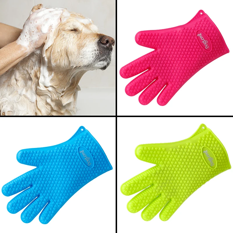 Doglemi Silicon Pet Brush Glove Gentle Efficient Waterproof Pet