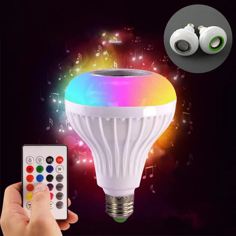 

Use 2 Models Intelligent Bluetooth Home Remote Control E27 Wireless PC Speakers 95*130（Mm）
