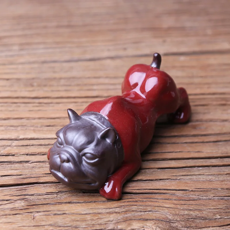 Bully Dog Creative Ceramics Home Furnishing Decoration Animal Tea Pet Decorations Lucky Mascot porcelain dog figurines | Дом и сад