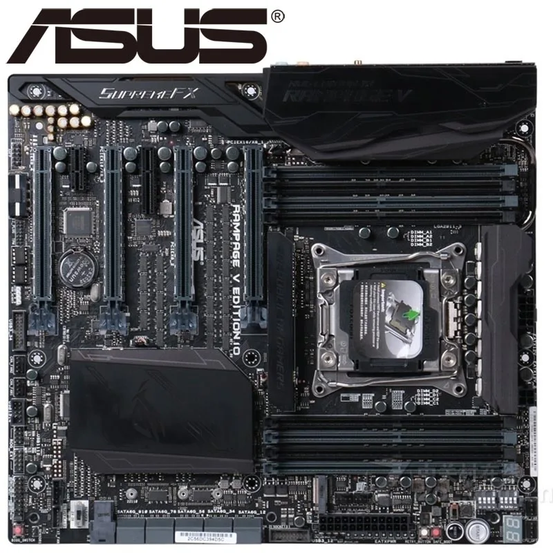 Asus ROG RAMPAGE V EDITION 10 материнская плата для настольного компьютера X99 Socket LGA 2011 V3 i7 X DDR4