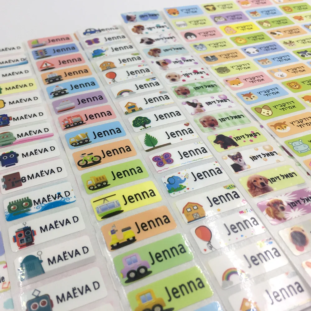 100Pcs Name Tag Sticker Customize Stickers Waterproof Personalized Labels Children School Stationery Water Bottle Pencil Sticker