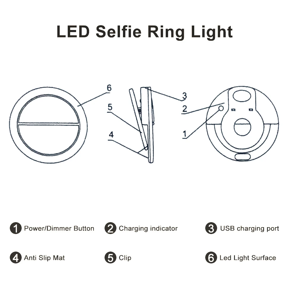 4 цвета для телефона дополнительный светильник ing Night Darkness Selfie Enhancing Fill светильник s светодиодный портативный USB зарядка селфи кольцевой светильник