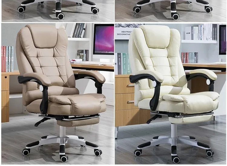 Роскошное качественное офисное кресло Boss Silla Gamer Poltrona из искусственной кожи с подставкой для ног, эргономичная офисная мебель