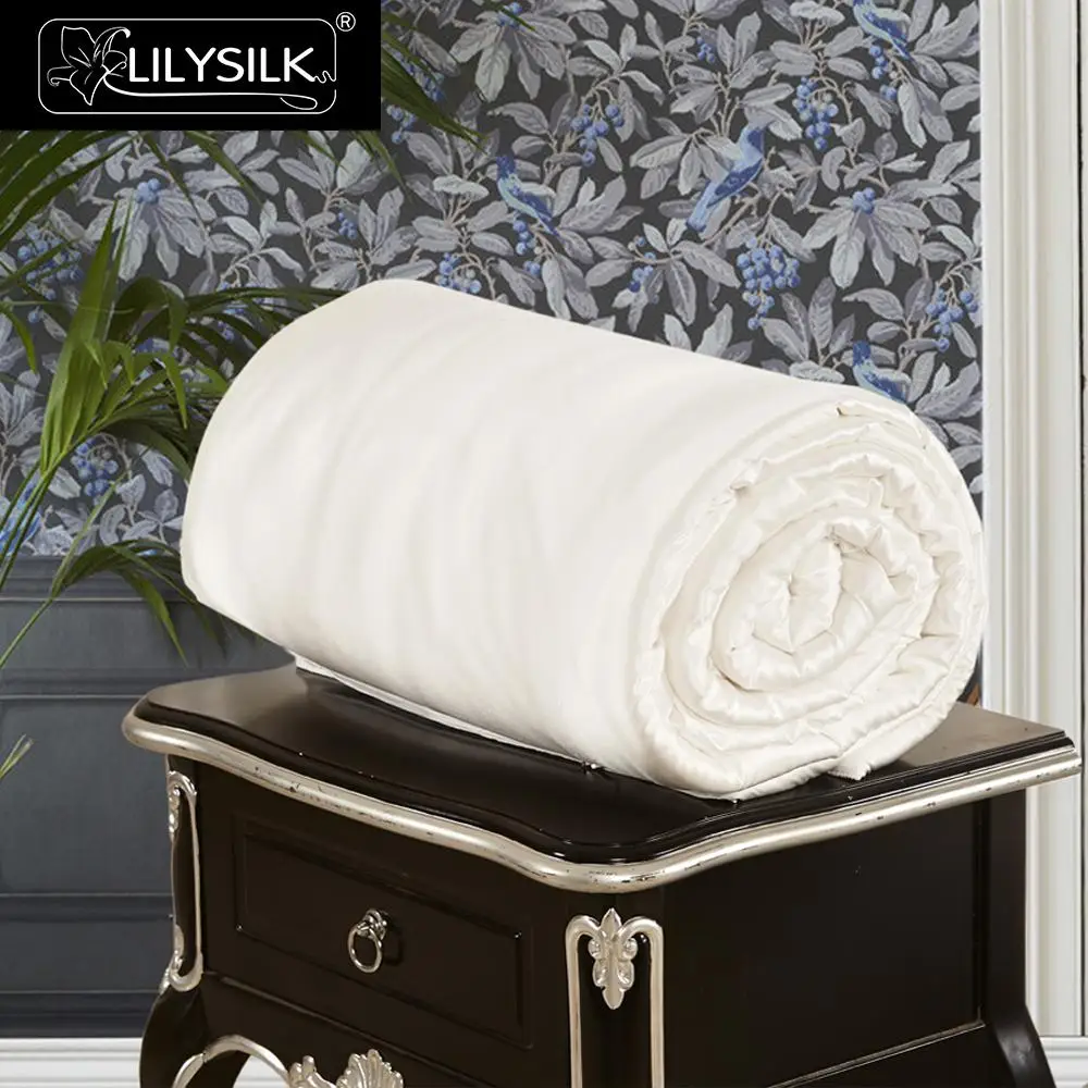 Lilysilk Одеяло шелковое mulberry натуральное шелковица плед пушистый Шелковое одеяло в шелковом чехле Летнее