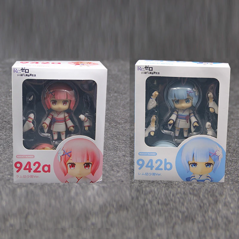 Cute 4 Nendoroid Re Zero Kara Hajimeru Isekai Seikatsu Ram Rem 942a 942b Boxed 10cm Pvc Action Figure Model Doll Toys Gift Aliexpress