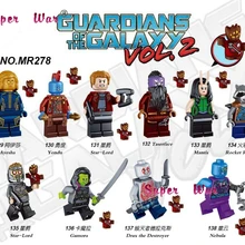 1 шт. Супер герои marvel стражи Галактики Vol. 2 ракета Yondu строительные блоки модели Кирпичи игрушки для детей комплект