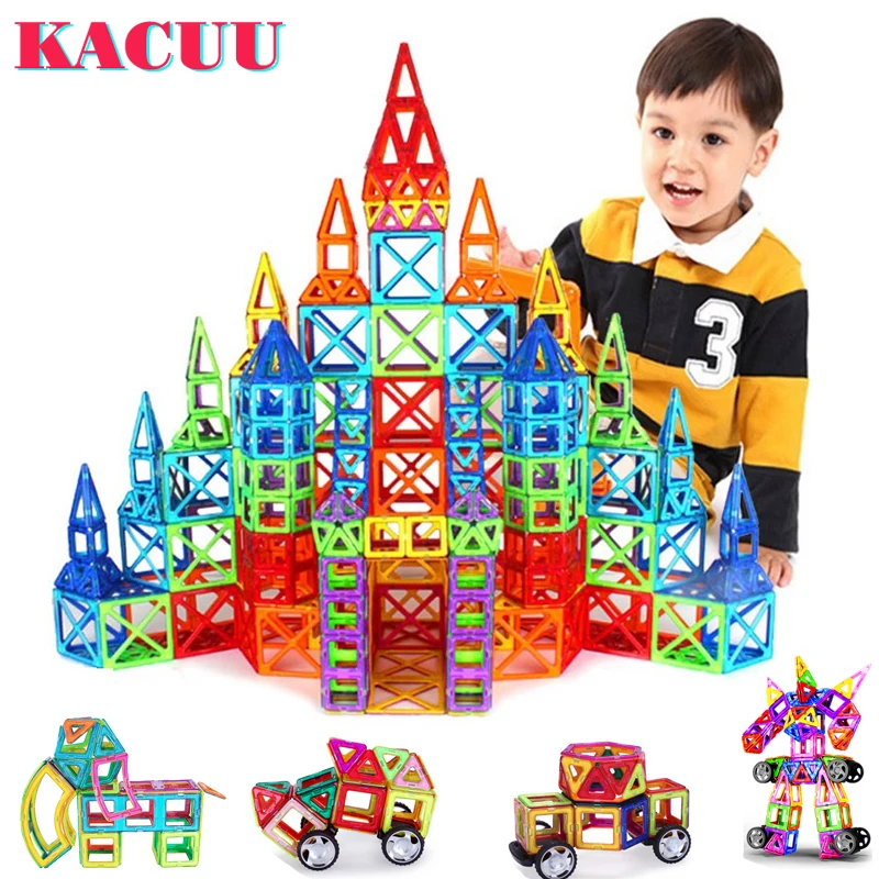 

1pcs Big size Magnetic Building Blocks DIY Magnetic Designer Magnetic Blocks Accessories Parts Educational Toys For Children