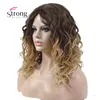 Medium length Kinky Blonde Ombre High Heat Resistant Full Synthetic Wig ► Photo 2/6