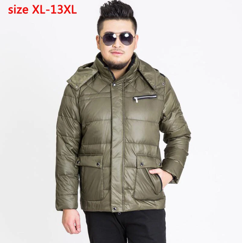 

2019 new arrival men with hood super large bust 185 cm casual obese down coat thick outerwear plus sizeXL-8XL9XL10XL11XL12XL13XL