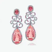 Горячая Распродажа Brincos Qi Xuan_Fashion Jewelry_Luxury Большие капли воды вечерние серьги_solid Silver earrings_заводская прямая