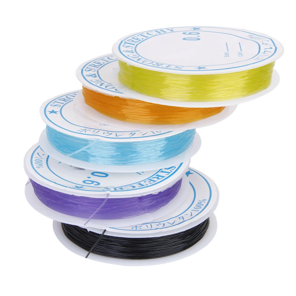 10 Rolls of Crystal Elastic Beading Cord Thread for DIY Jewellery