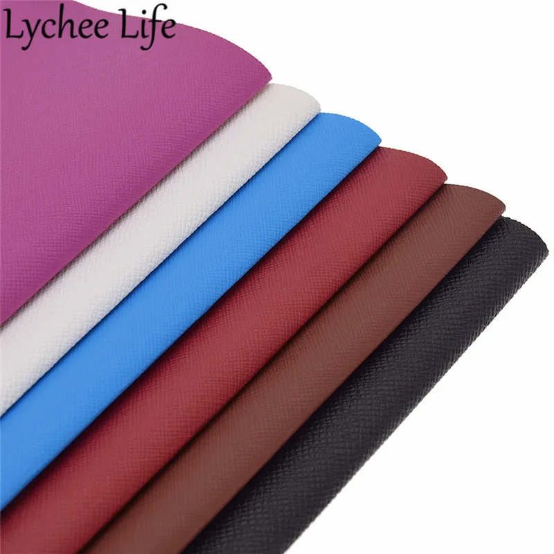 Lychee Life 29x21 см Синтетическая кожа ткань A4 сплошной цвет ПВХ ткань DIY для пошива домашней одежды одежда аксессуары поставки