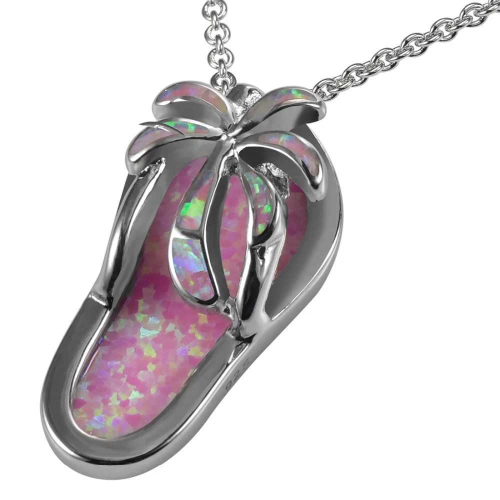 Pink Fire Opal 925 Sterling Silver Pendant P189-in Pendants from