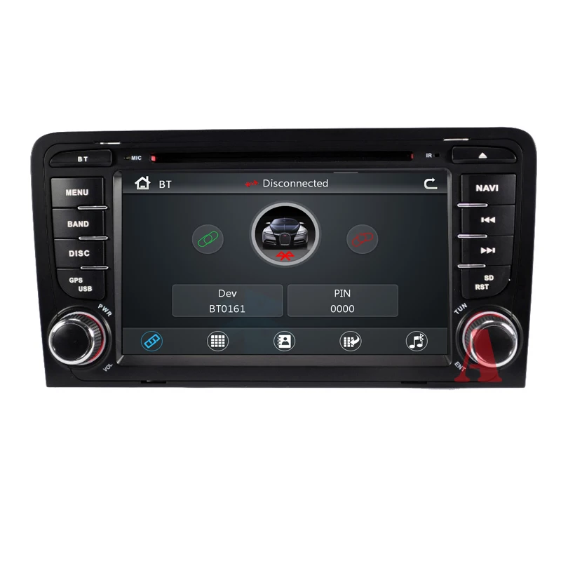 Flash Deal Aycetry! 2 din Head unit Car multmedia DVD player GPS navigation autoradio For Audi A3 S3 car PC Radio stereo Steering wheel BT 3