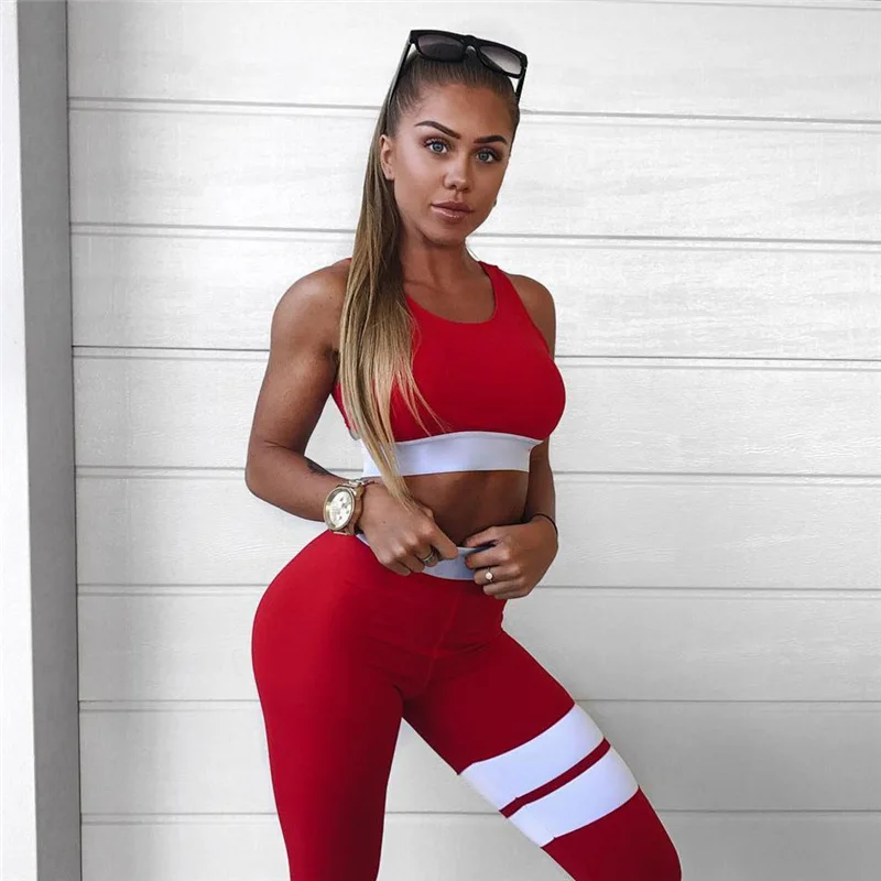 Women Set Sport Suit Clothes Sports Bra+Yoga Pants Wear For Women Sportswear Woman Gym Fitness Clothing Sexy Yoga Set Tracksuit 