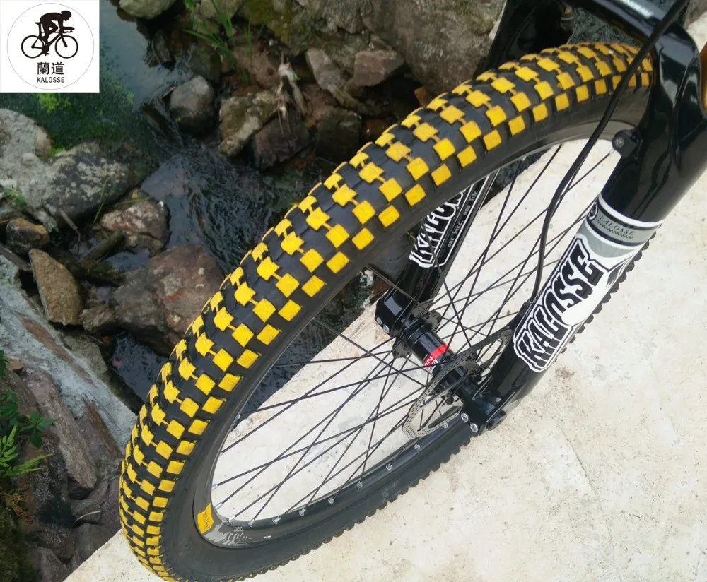Cheap Kalosse atv bike  bicycle tire  165mm travel   24/27/30 speed   mountain bike bicycle   26er  DH/downhill  26*2.35 inch 14