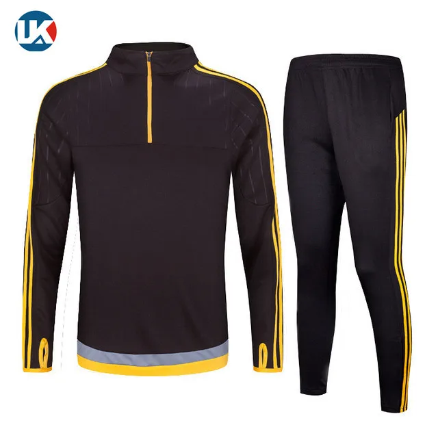 2017 Autumn Winter Men's Long sleeves custom Soccer Jerseys Sets