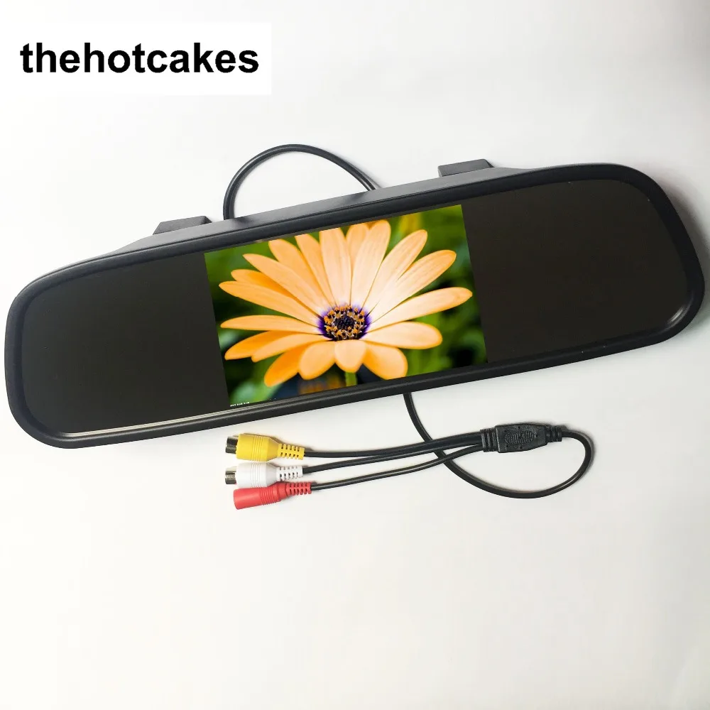 

thehotcakes High Resolution HD 5" Inch Car Mirror Monitor 2CH Video Input 800*480 DC 12V~24V Car Parking Monitor