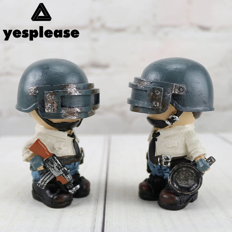  Car Cute Resin Doll PUBG Playerunknowns Battlegrounds Ornament Automotive Interior Soldier Dash boa