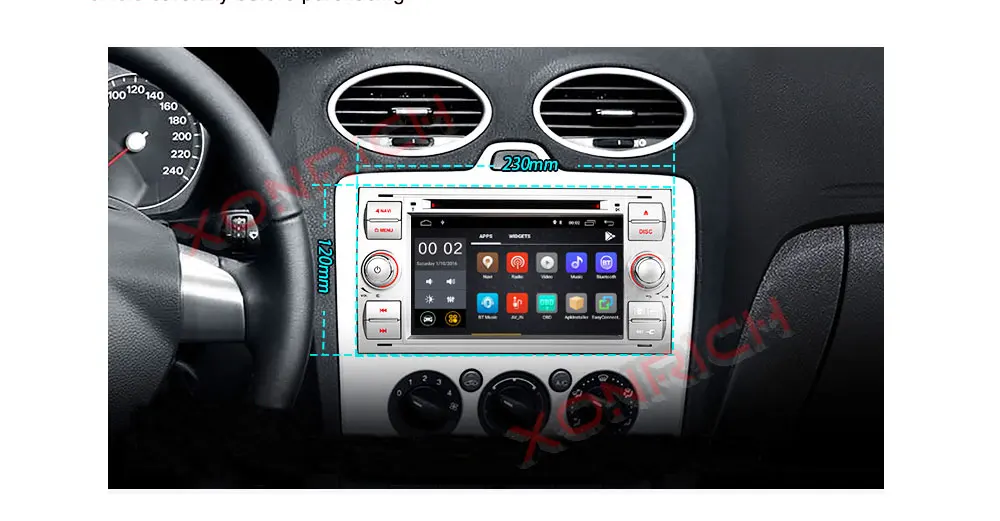Top Car Multimedia Player 2Din Car Radio GPS Android 8.1 32GROM For Ford Focus 2 Mondeo 4 C-Max S-Max Ford Fiesta Kuga Fusion Galaxy 11