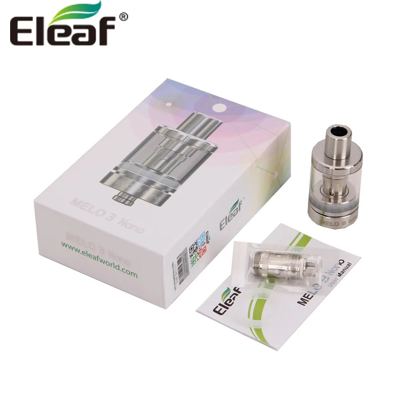 

Original Eleaf Melo 3 Nano Tank 2ml with ECML 0.75ohm Head Atomizer For Electronic Cigarette Box Mod Vape