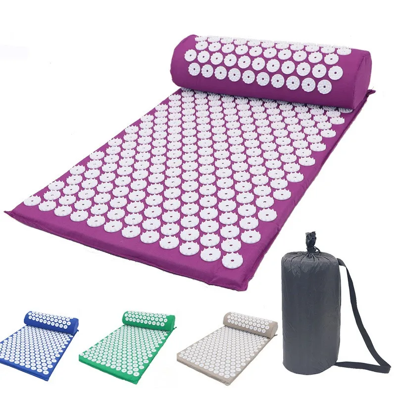 

Acupressure Massage Yoga Mat Pillow for Relieve Stress Back Neck Sciatic Body Pain Relaxation Release Spike Acupuncture Yoga Mat